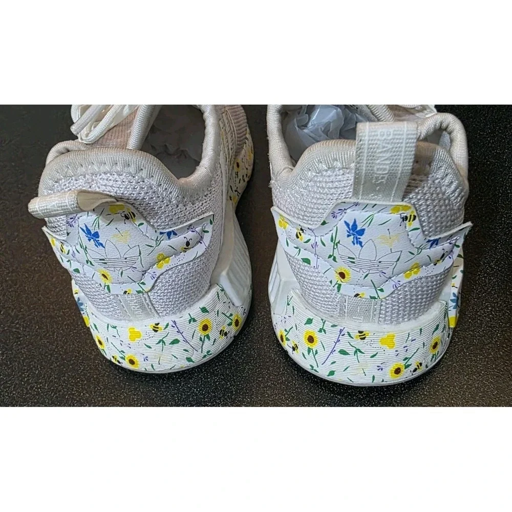 adidas Originals NMD_R1 Multicolor White Sun Flower IG7296 Girls Sneaker Shoe 8k